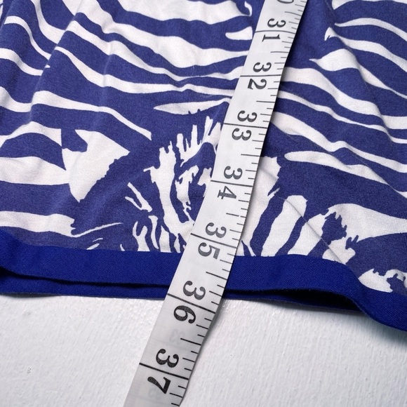 Tori Richard ALTERED Blue Zebra Print Women's Dress - Picture 14 of 16